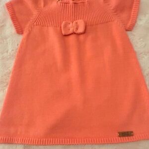 Adorable Knit Dress with Bow Accent